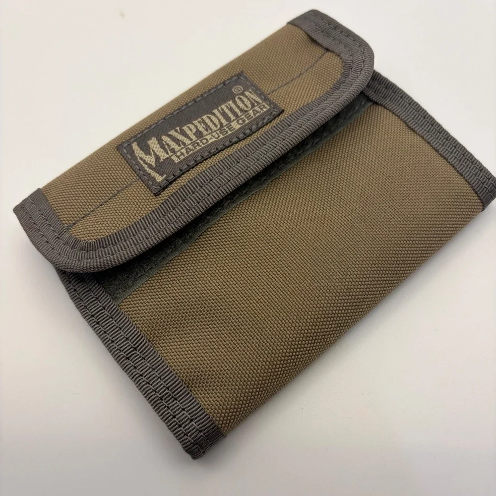 Maxpedition Spartan Wallet Khaki Nylon Tri-Fold Tactical Gear Wallet
